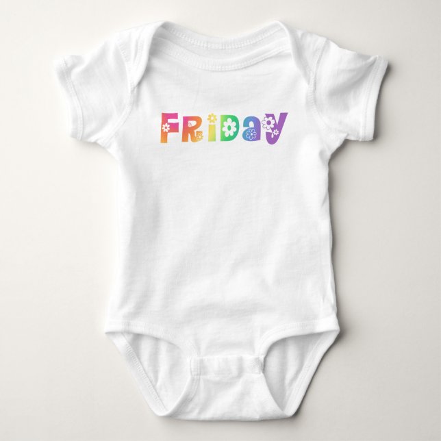 Body Para Bebé Día De La Semana (Anverso)