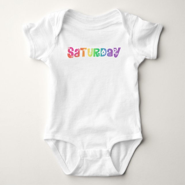 Body Para Bebé Día De La Semana Sábado (Anverso)