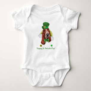 Body Para Bebé Día de San Patricio divertido del sabueso basset d