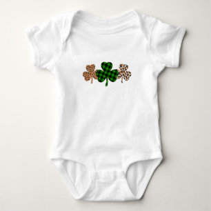 Body Para Bebé Día de San Patricio Suerte Irlandés Verde Cuadros 