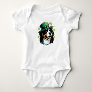 Body Para Bebé Día del Perro Bernés Irlandés Leprechaun Gorra St 