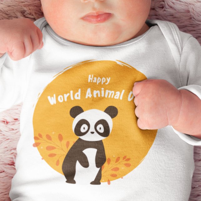 Body Para Bebé Día Feliz del Animal Panda (Subido por el creador)