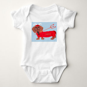 Body Para Bebé Diablo Dachshund