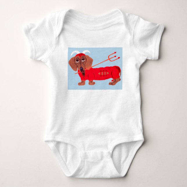 Body Para Bebé Diablo Dachshund (Anverso)
