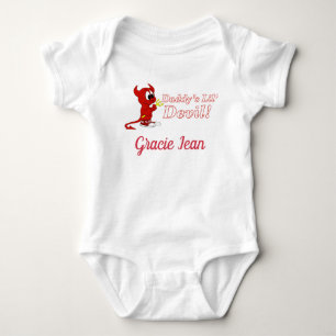 Body Para Bebé Diablo de Lil del papá personalizado con el diabl