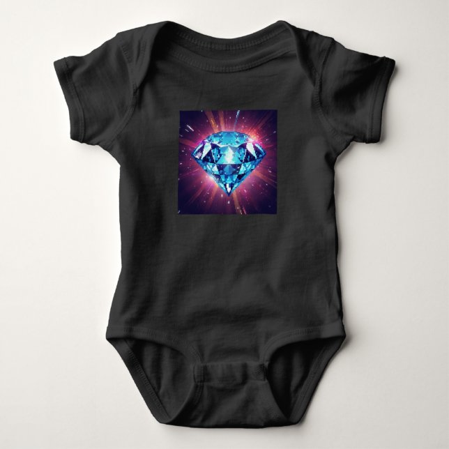 Body Para Bebé Diamante Brillante Pixelado (Anverso)