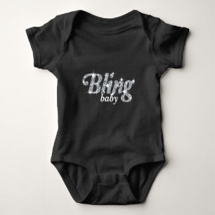 Body Para Bebé Diamantes falsos en el diseño de texto de "Bling b