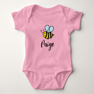 Body Para Bebé Dibujo animado de abeja melífera feliz y lindo per