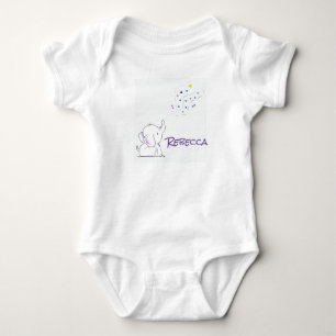 Body Para Bebé Dibujo animado de elefante lindo soplando formas c