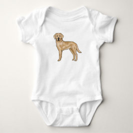 Body Para Bebé Dibujo animado de perro labrador retriever amarill