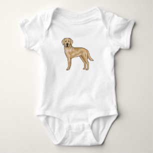 Body Para Bebé Dibujo animado de perro labrador retriever amarill