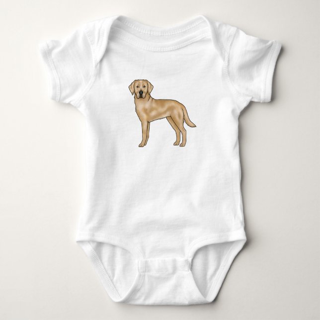 Body Para Bebé Dibujo animado de perro labrador retriever amarill (Anverso)