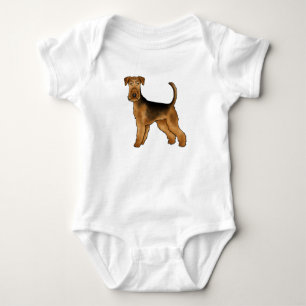 Body Para Bebé Dibujo animado de Terrier de Airedale Perro Terrie