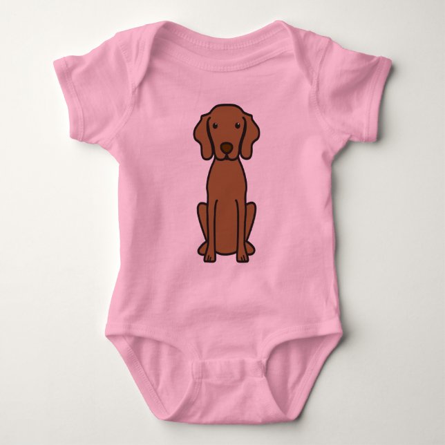 Body Para Bebé Dibujo animado del perro de Vizsla (Anverso)