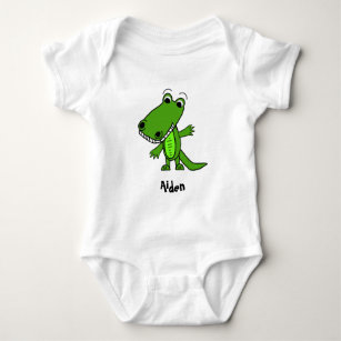 Body Para Bebé Dibujo animado lindo personalizado del cocodrilo