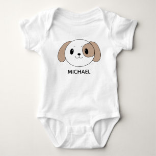 Body Para Bebé Dibujo de cachorro lindo personalizado