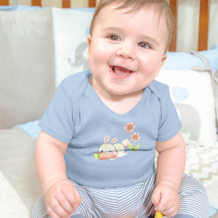 Body Para Bebé Dibujo de conejo con Personalizado de zanahoria