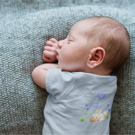 Body Para Bebé Dibujo de dibujos animados de conejo con zanahoria