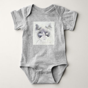Body Para Bebé Dibujo de lápiz de gato