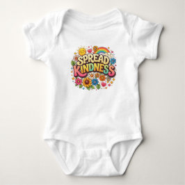 Body Para Bebé Difunde la amabilidad – Cute Floral Arcoíris