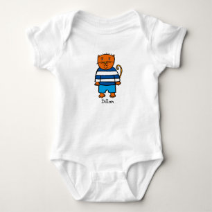 Body Para Bebé Dillon el gato personalizado