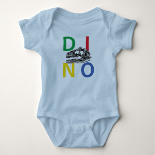 Body Para Bebé DINO - Bebé azul claro