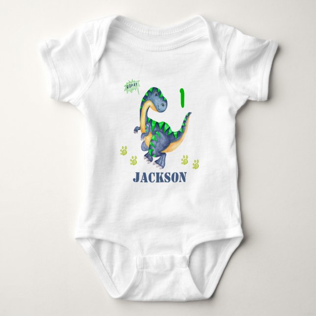 Body Para Bebé Dino bodysuit Boy Dinosaurio bodysuit Dino (Anverso)