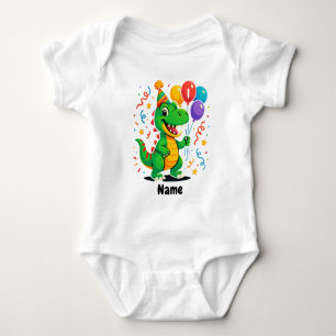 Body Para Bebé Dino Kids de cumpleaños personalizados