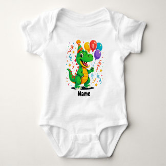 Body Para Bebé Dino Kids de cumpleaños personalizados