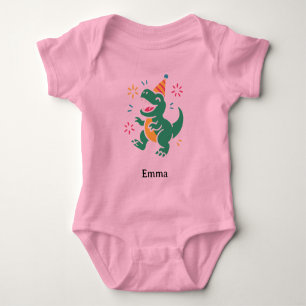 Body Para Bebé Dino Rugido de Fiesta – Diseño de Camiseta de Cump