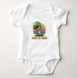 Body Para Bebé DINOS GO GREEN - Retro 80s Eco Dino T-Shirt