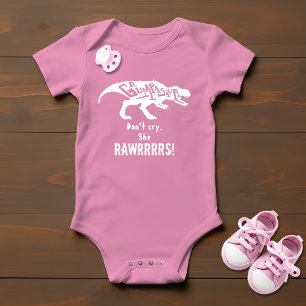 Body Para Bebé Dinosaur Grumpasaur Rawr Tipografía divertida