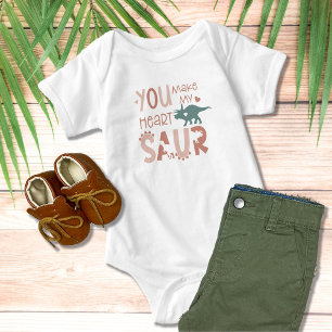 Body Para Bebé Dinosaur Haz Que Mi Corazón Saur Lindo Neutro en G