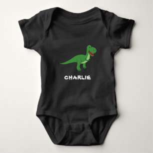 Body Para Bebé Dinosaur Lindo Niño Único Nombre Personalizado Per