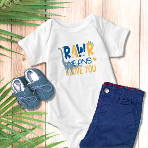 Body Para Bebé Dinosaur Rawr Significa Que Te Amo Niño Adorable B