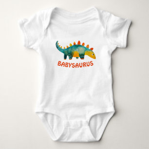 Body Para Bebé Dinosaurio Acuarela Adorable Babysaurus