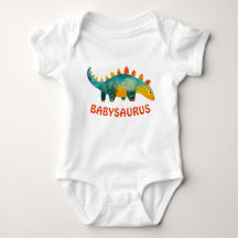 Dinosaurio acuarela Cute y Babysaurus divertidos