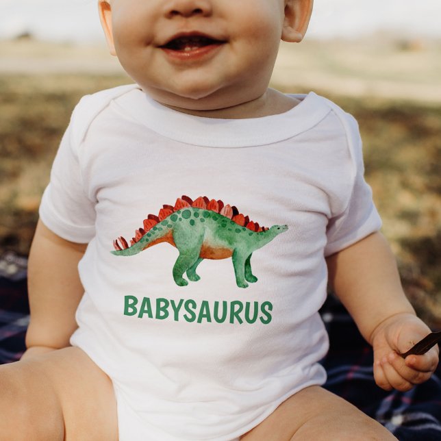 Body Para Bebé Dinosaurio acuarela divertida personalizado (Subido por el creador)