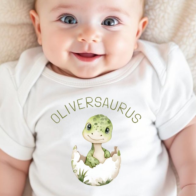 Body Para Bebé Dinosaurio Adorable Personalizado Dino Babysaurus (Subido por el creador)