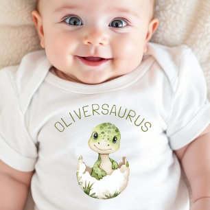 Body Para Bebé Dinosaurio Adorable Personalizado Dino Bebésaurio