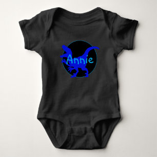 Body Para Bebé Dinosaurio Azul Personalizado