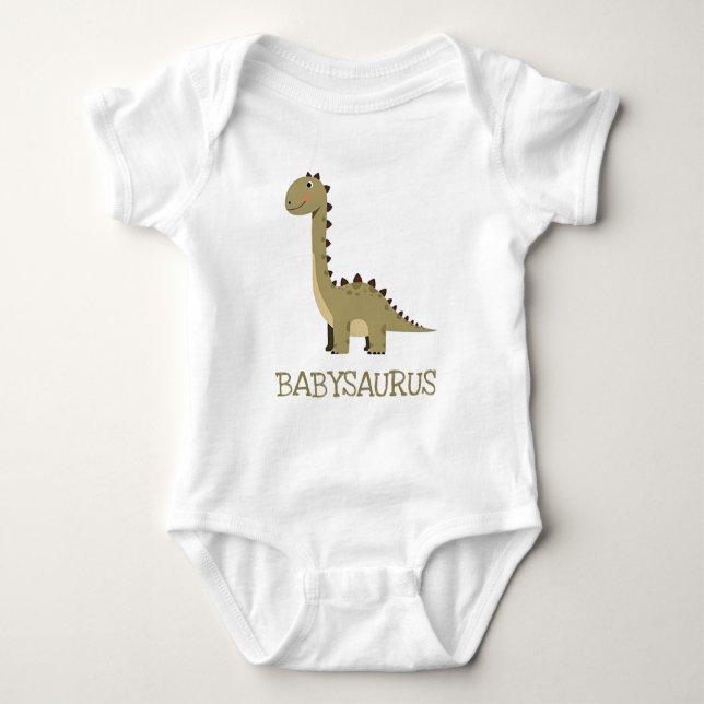 Body Para Bebé Dinosaurio Bebésaurio Neutral Adorable (Anverso)