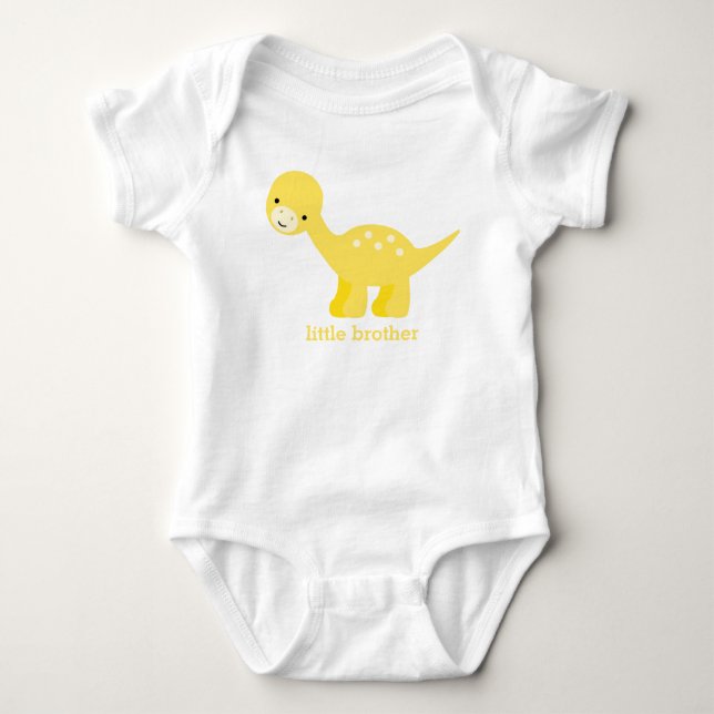 Body Para Bebé Dinosaurio de bebé amarillo lindo (Anverso)