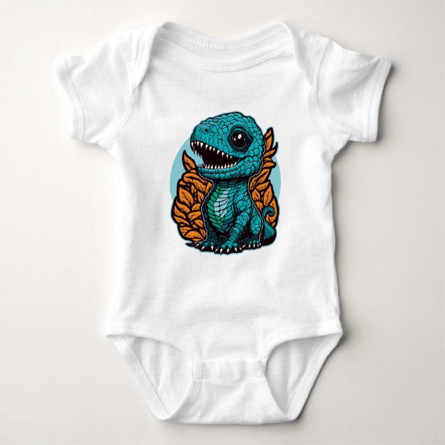 Body Para Bebé Dinosaurio de bebé lindo (Anverso)