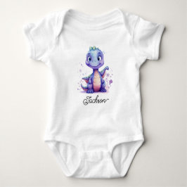 Body Para Bebé Dinosaurio de bebé morado lindo