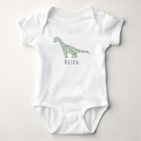 Dinosaurio de perro de bebé personalizado con nomb