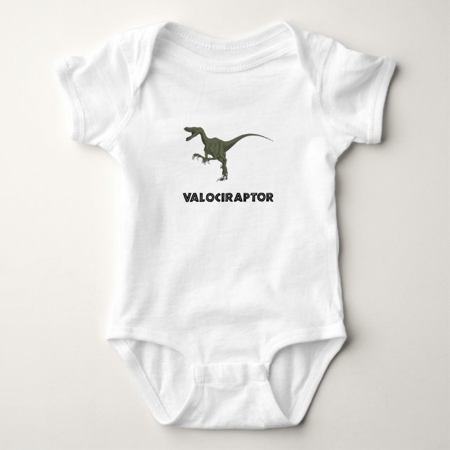 Body Para Bebé Dinosaurio del Velociraptor (Anverso)
