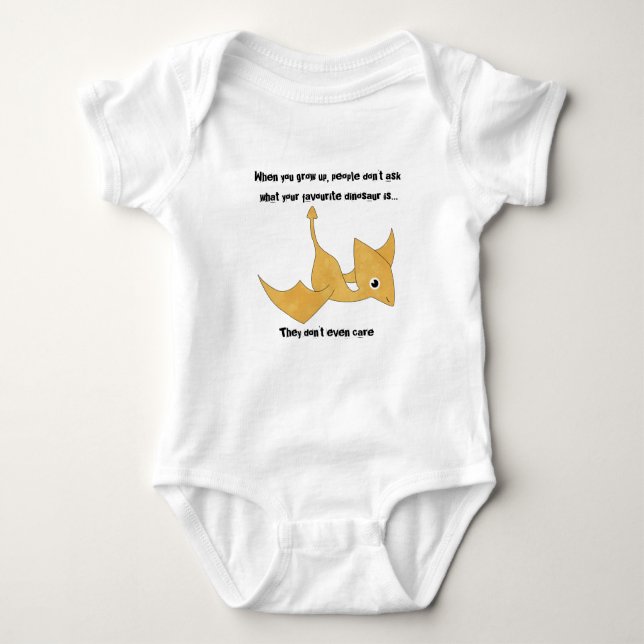 Body Para Bebé Dinosaurio favorito que presenta el pterodáctilo (Anverso)
