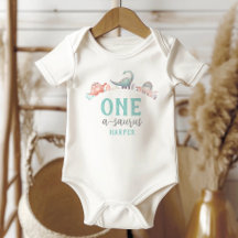 Dinosaurio One-A-Saurus Primer bebé cumpleaños