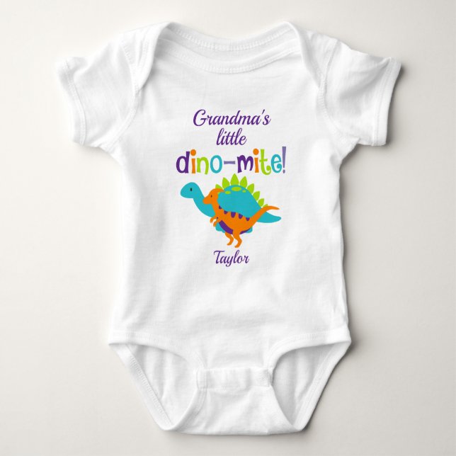 Body Para Bebé Dinosaurio Pequeño Dinomita (Anverso)